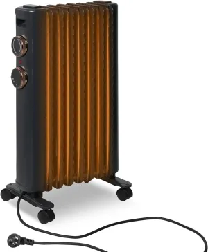 1500W Oil Filled Radiator Heater with Adjustable Thermostat, 3 Heating Modes