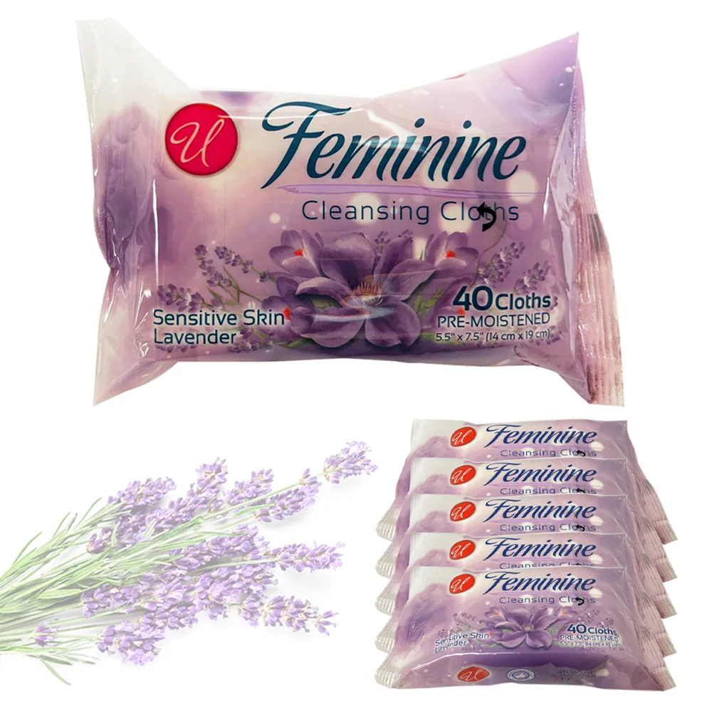 240ct Wet Wipes Lavender Paraben & Alcohol Free Sensitive Skin Soothing Cleanser
