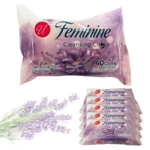 240ct Wet Wipes Lavender Paraben & Alcohol Free Sensitive Skin Soothing Cleanser