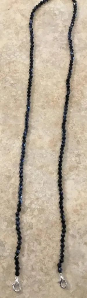 Accentrix Face Mask Lanyard Black Crystal