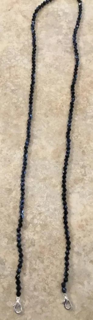Accentrix Face Mask Lanyard Black Crystal