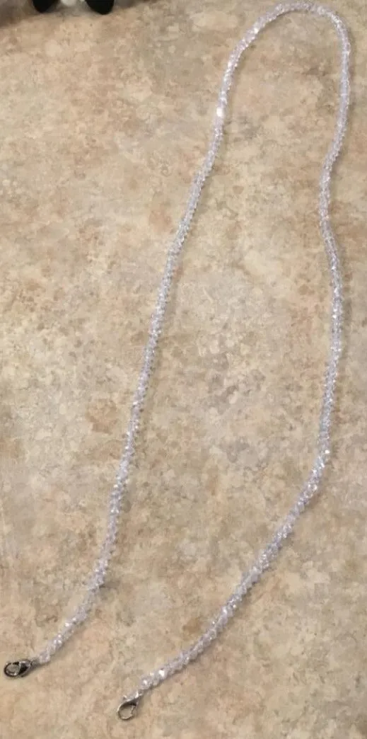 Accentrix Face Mask Lanyard Clear Crystal