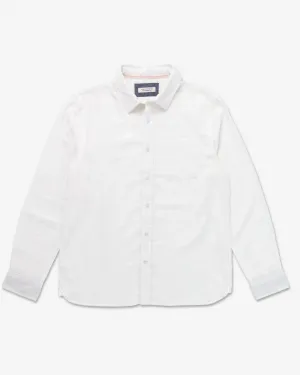 Ace Rivington Double Gauze Long Sleeve Tailored Shirt - Chalk
