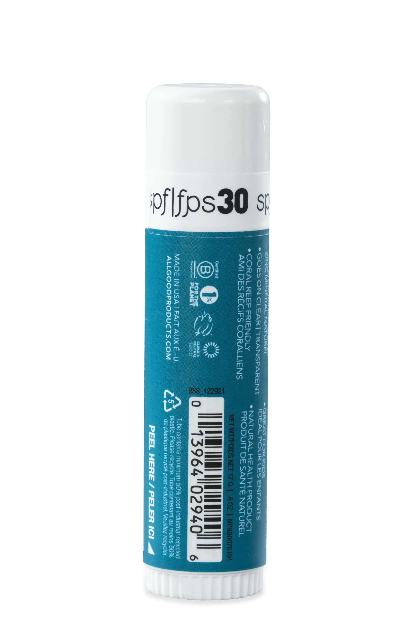 All Good Unscented Sunstick-0.6 oz Sunscreen