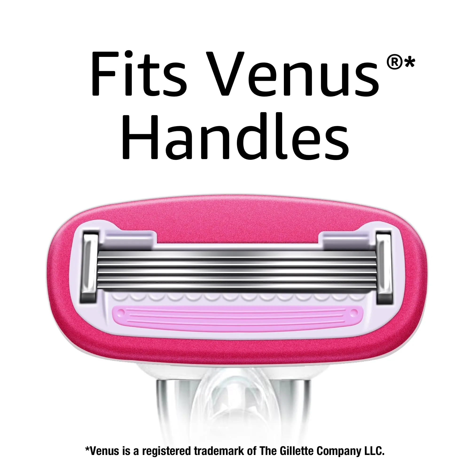 Amazon Basics Women's 5 Blade Razor Blades Refills, Fits Amazon Basics FITS System & Venus Handles, 6 Cartridges (Pack of 1)