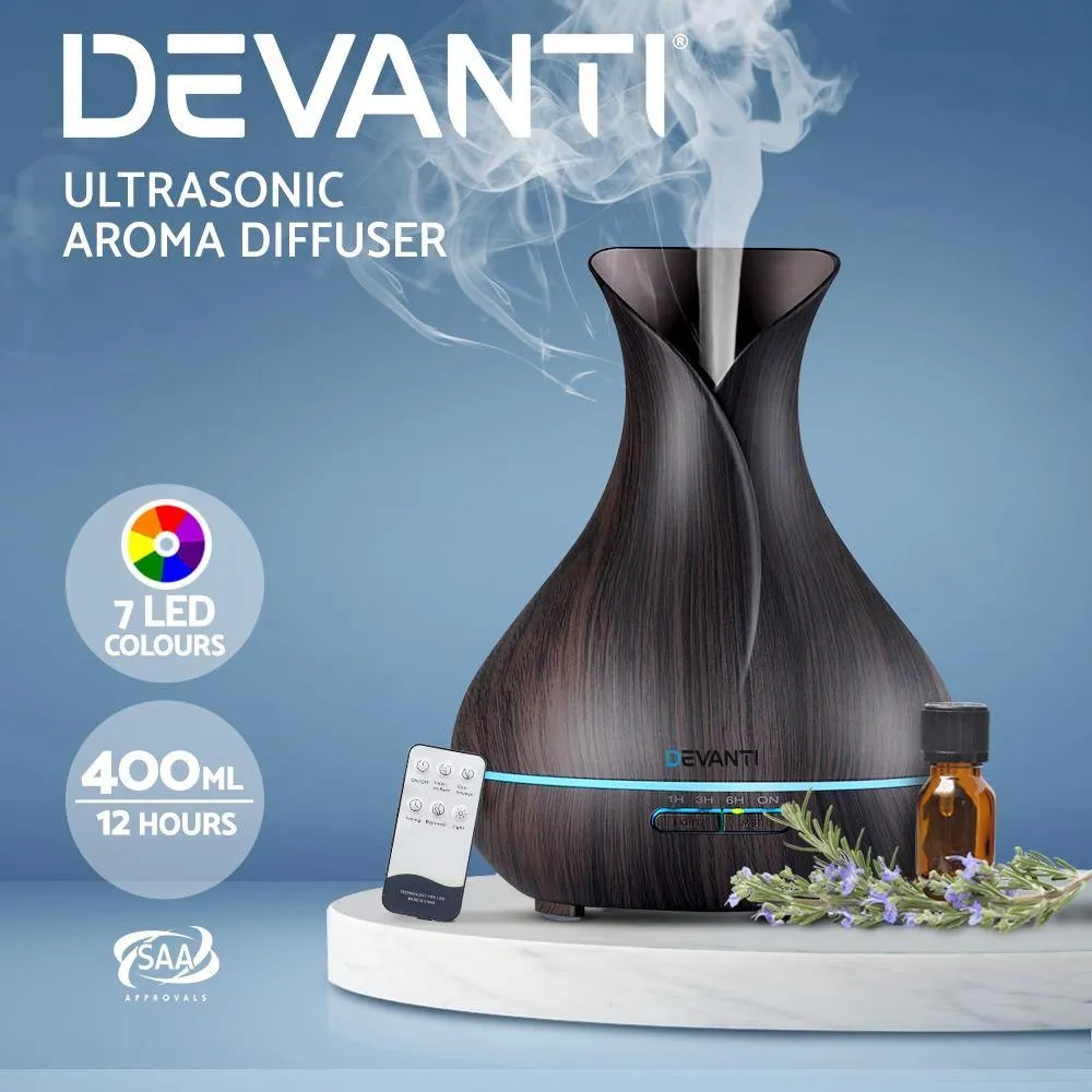 Aromatherapy Aroma Humidifier Essential Oil Diffuser  - Dark Wood