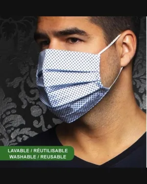 Au Noir Face Mask AN75-DION Style  Light Blue/White/Black