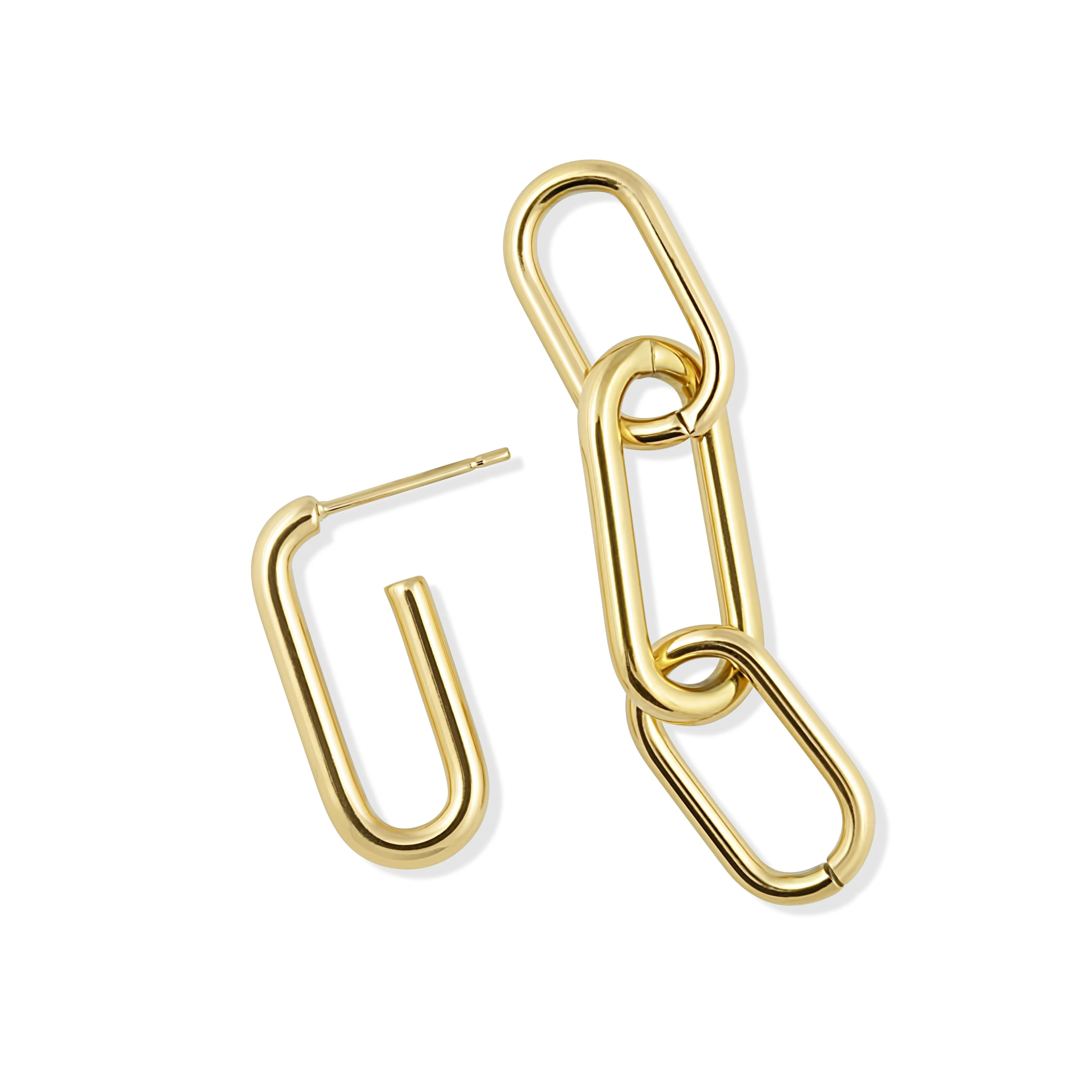 Carrie Paperclip Link Earrings