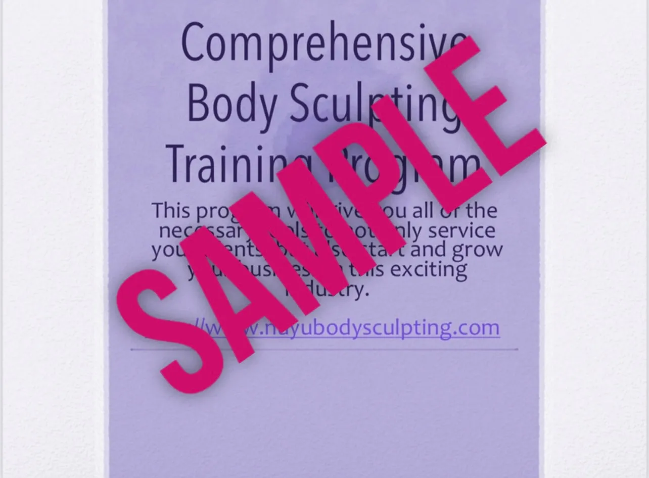 Comprehensive Body Sculpting Training- Online Certification - Learn From A Professional