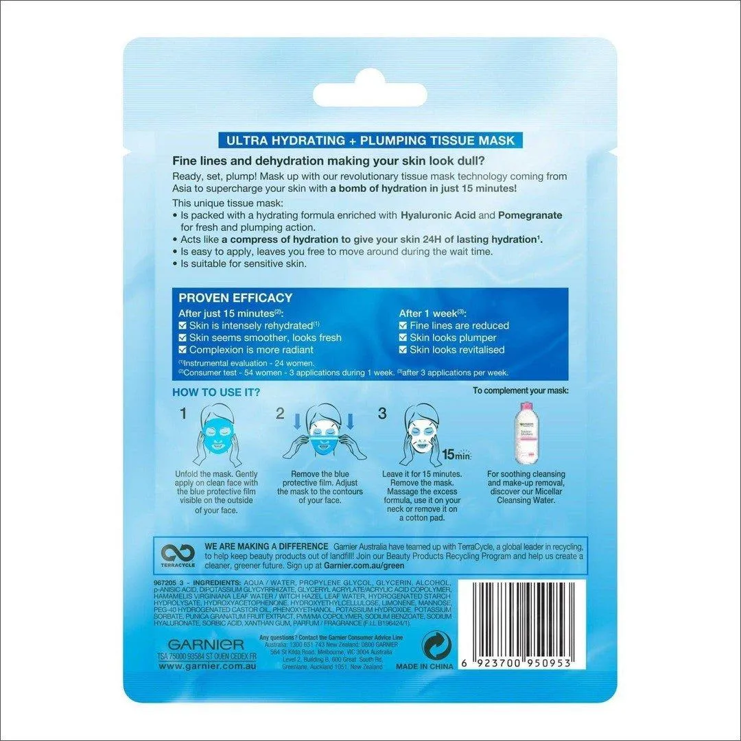Garnier Hydra Bomb Tissue Pomegrante Mask