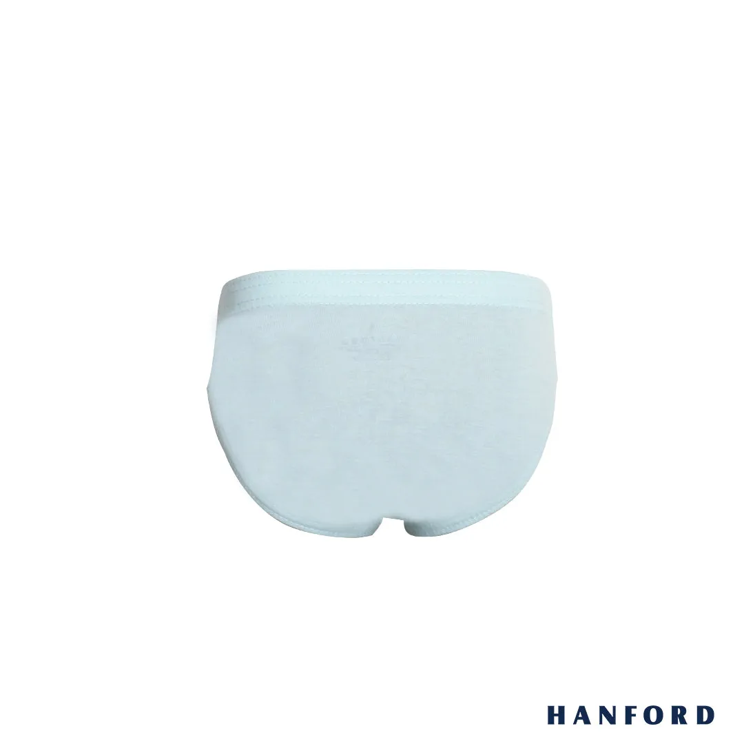 Hanford Kids/Teens Regular Cotton Briefs Inside Garter Noddy - 2 Plain Color/1 Stripe (3in1 Pack)