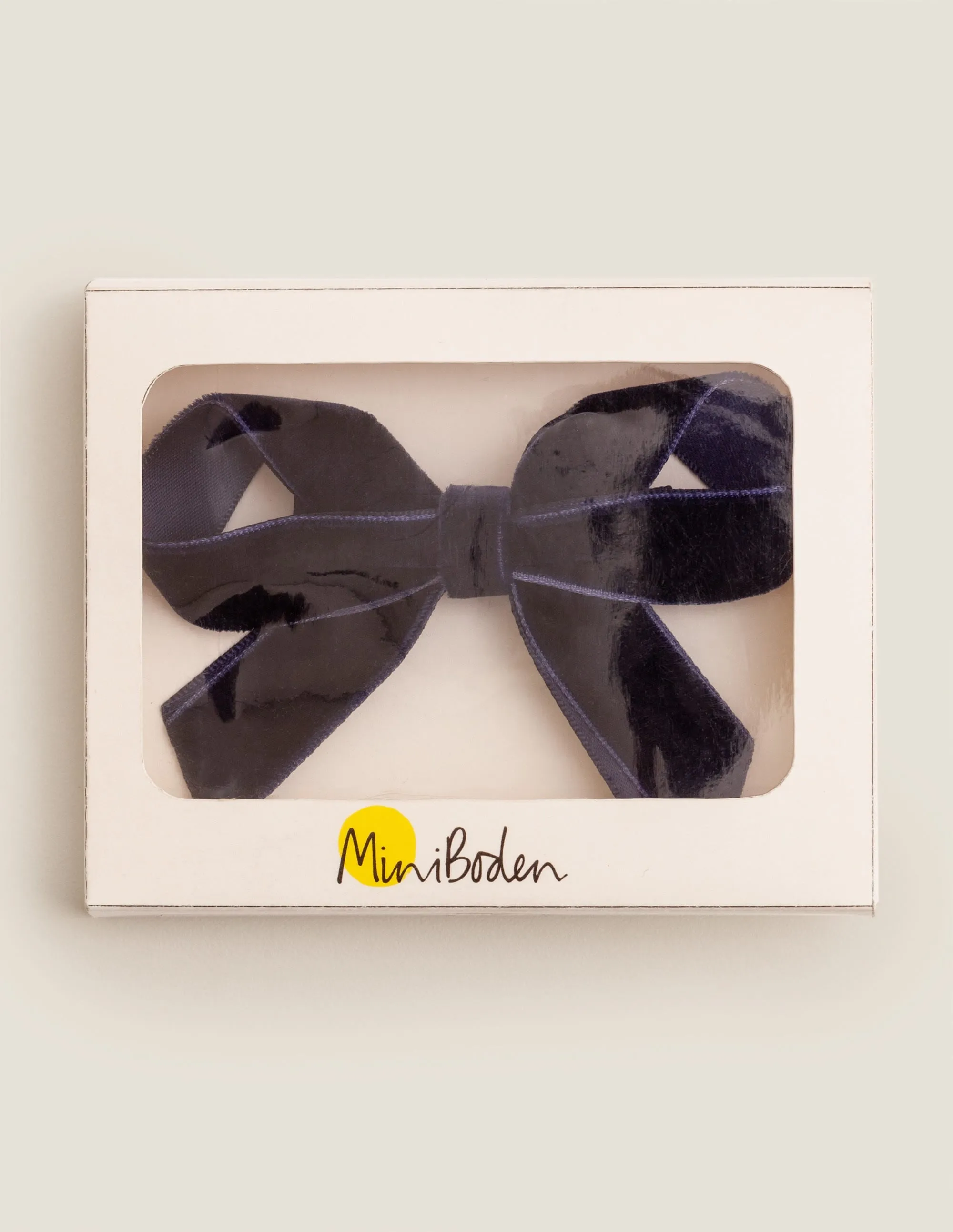 Large Bow Hair Clip-College Navy