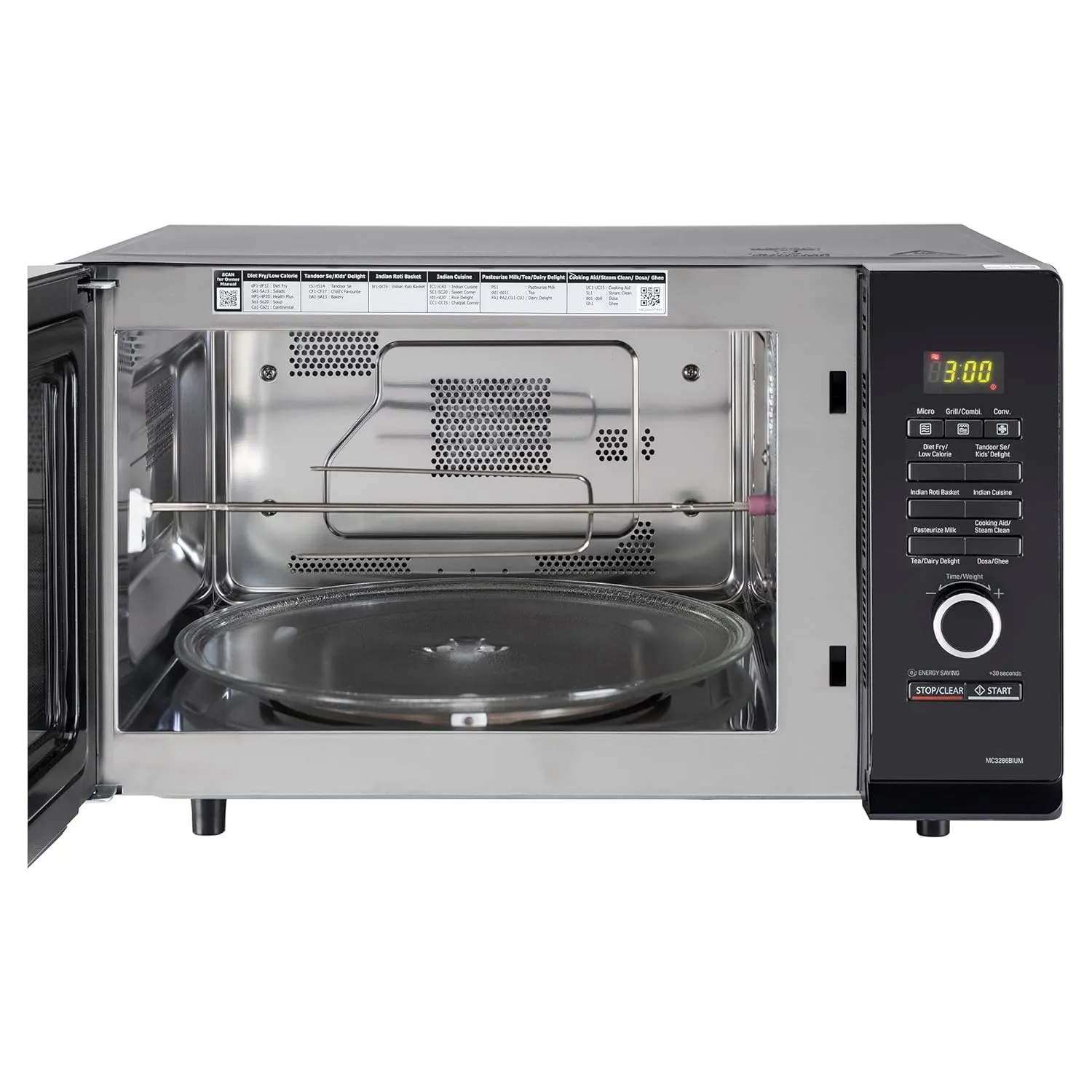 LG MC3286BIUM 32 L Convection Microwave Oven ( Black, Diet Fry, 360 Motorised Rotisserie)