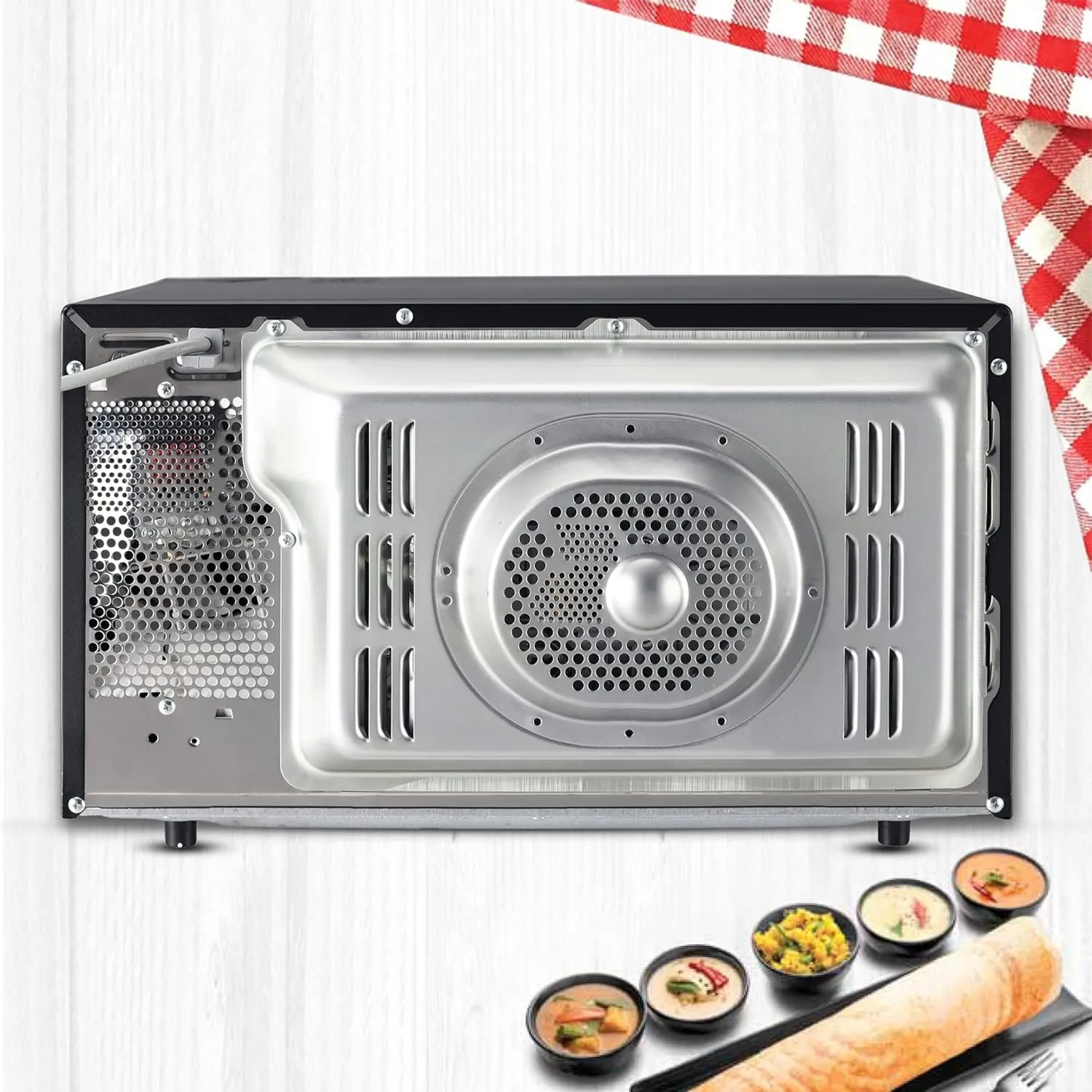 LG MC3286BIUM 32 L Convection Microwave Oven ( Black, Diet Fry, 360 Motorised Rotisserie)