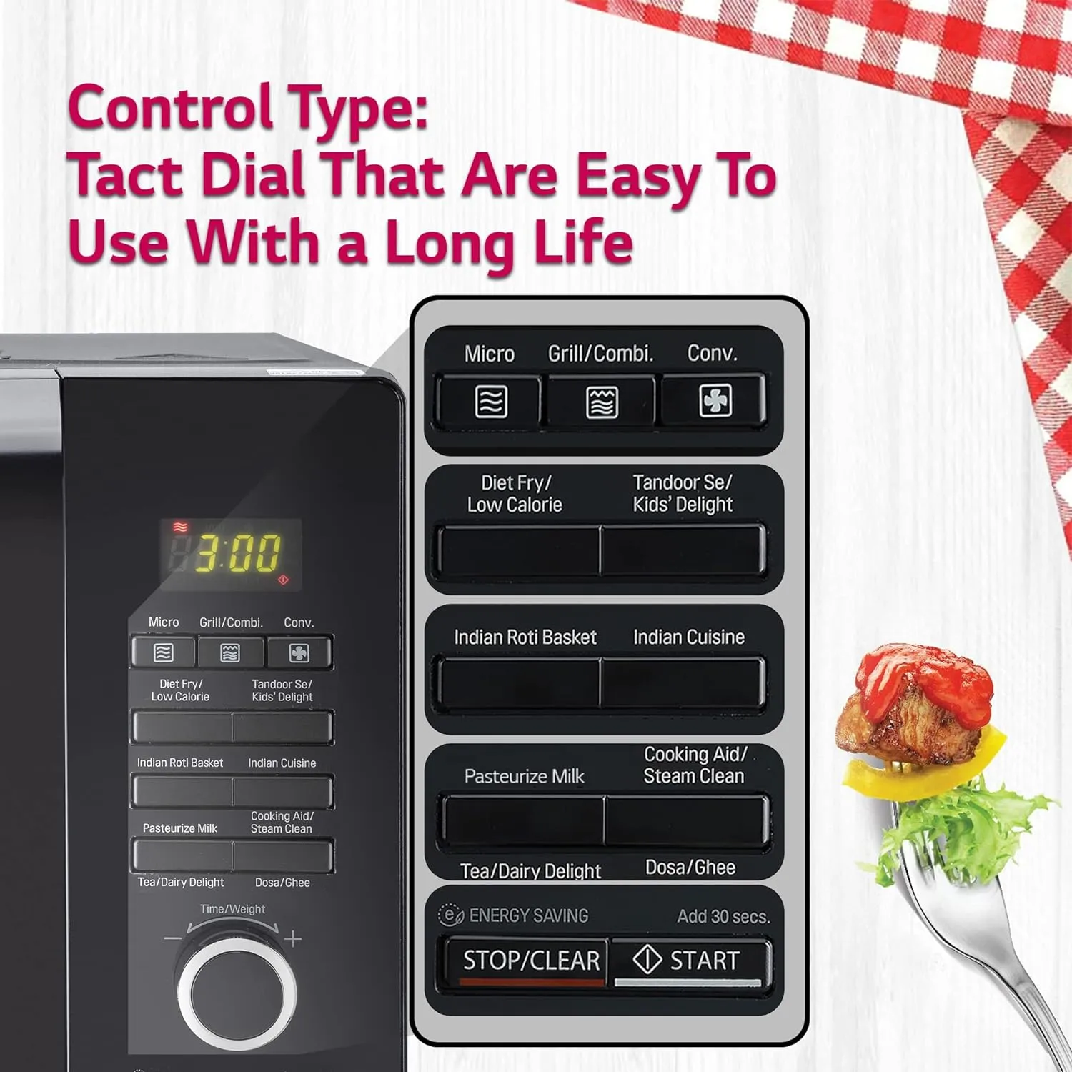 LG MC3286BIUM 32 L Convection Microwave Oven ( Black, Diet Fry, 360 Motorised Rotisserie)