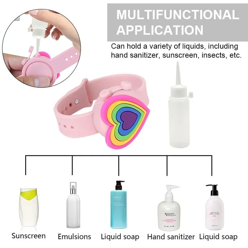 Portable Silicone Wristband Hand Sanitiser Lotion Lotion Holder Dispenser