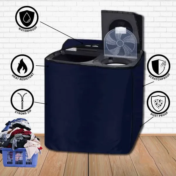Twin Tub Waterproof Washing Machine Cover -  Blue