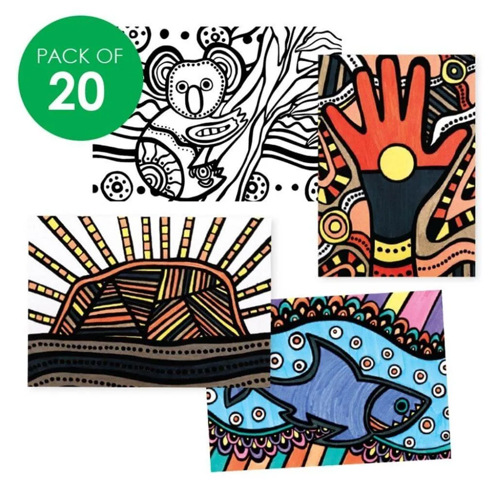 Velvet Art Colouring Sheets - Pack of 20
