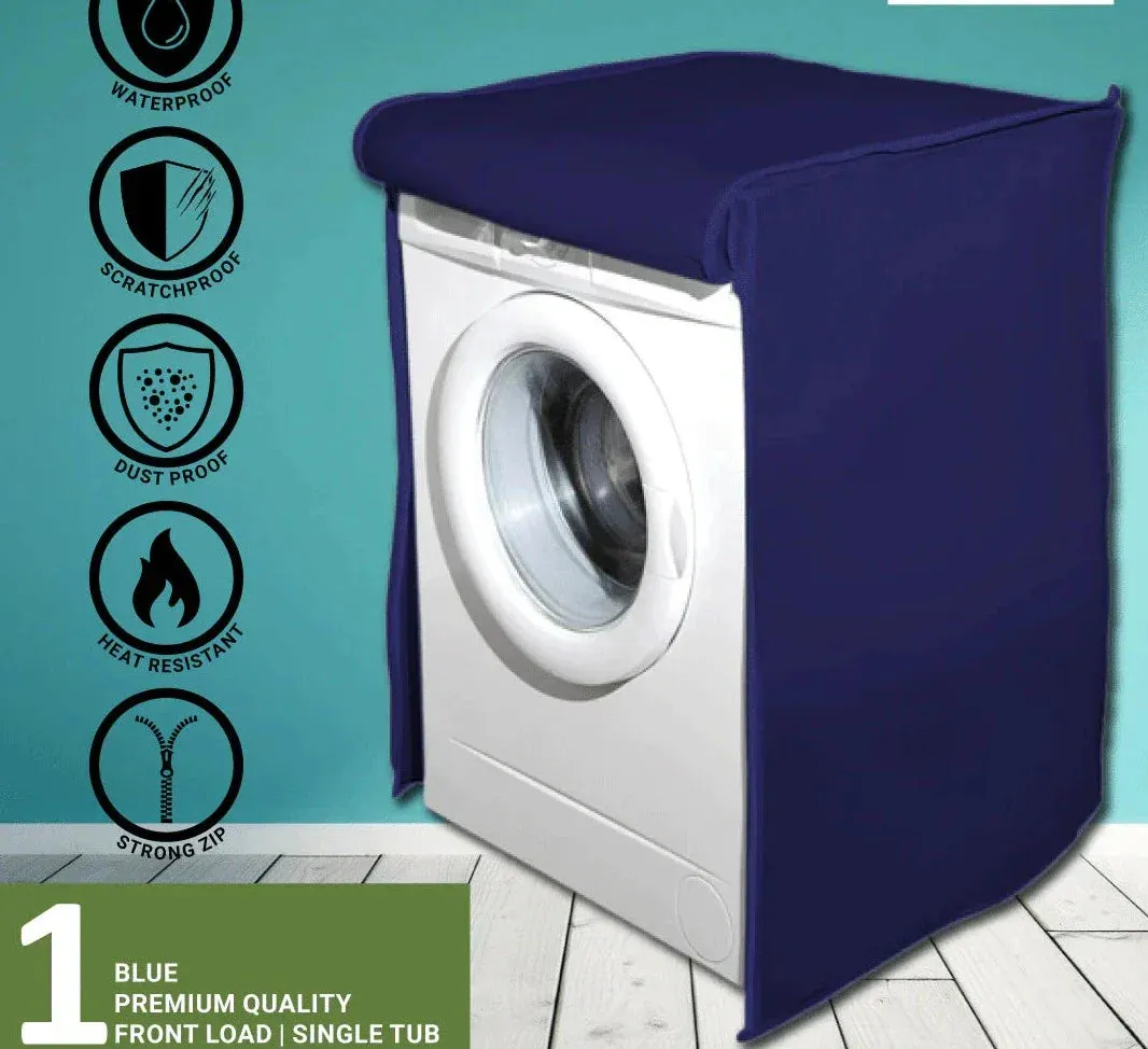 Waterproof Front Loaded Washing Machine Cover - Blue