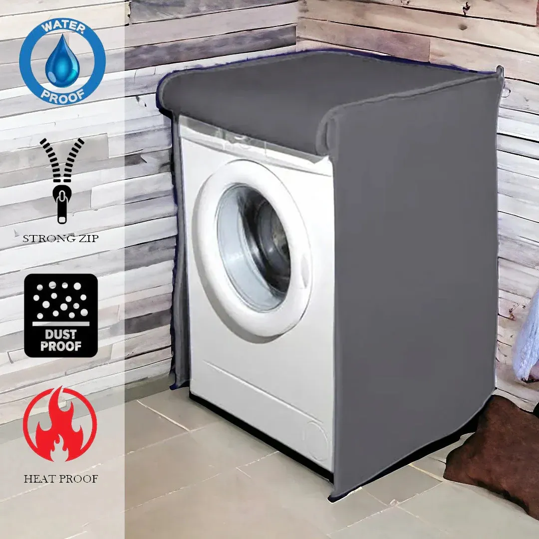 Waterproof Front Loaded Washing Machine Cover - Grey